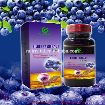 Bilberry extract capsule Dietary supplement Vision health supplement