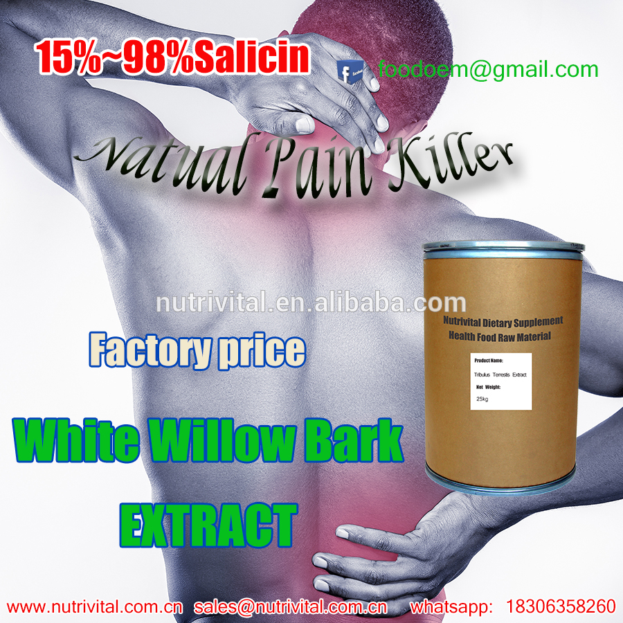 Free sample White willow bark P.E.Pure White willow bark extract salicin 15% 50% 98%